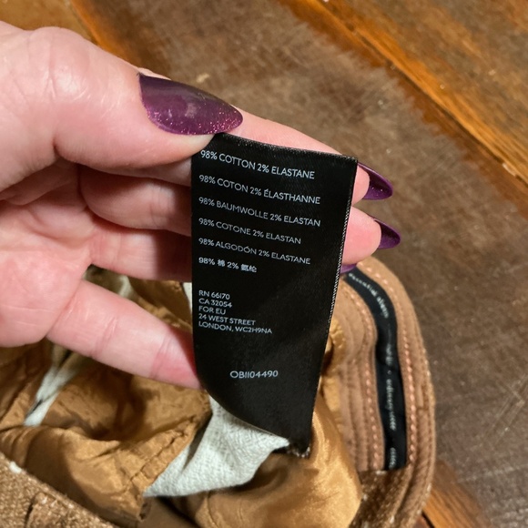 Anthropologie The Essential Slim Polka Dot Pants Brown White Size 6 - Picture 11 of 11